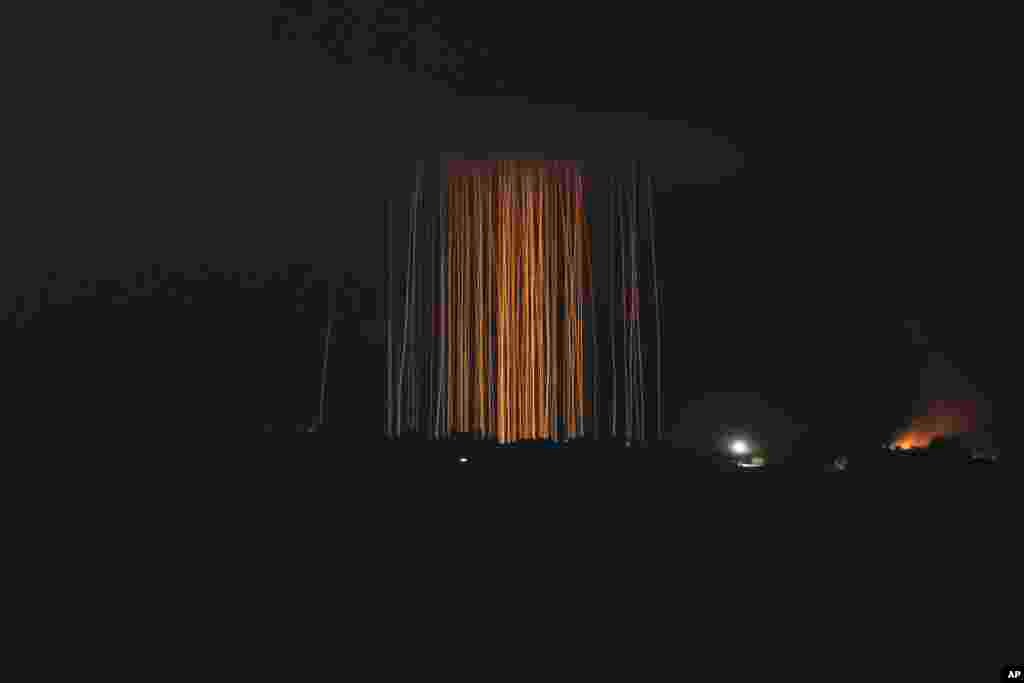 Israeli shelling hit an area in southern Lebanon as seen from northern Israel, Sept. 30, 2024.