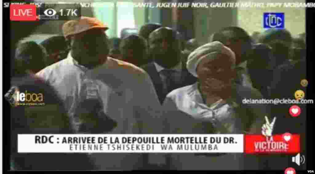 Mpepo moye momemi nzoto ya nkondo Etienne Tshisekedi ekiti na libanda ya mpepo ya N'Djili, Kinshasa, 30 mai 2019.