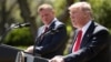President Donald Trump and Jordan's King Abdullah II hold a news conference in the Rose Garden at the White House in Washington, April 5, 2017. 