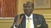 FILE - Recently fired South Sudan Foreign Minister Barnaba Marial Benjamin makes a point to reporters at a news conference in Washington, D.C. on Dec. 4, 2014. 