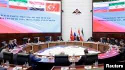 وزرای دفاع روسیه، ایران، سوریه و ترکیه در مسکو دیدار کردند