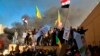Demonstran Serang Kedubes AS di Baghdad Pasca Serangan Udara