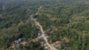 Pemandangan kecamatan Sepaku di Kabupaten Penajam Paser Utara, Kalimantan Timur, 28 Agustus 2019. (Foto: Antara via Reuters)