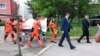 Rescue workers take Slovak Prime Minister Robert Fico, who was shot and injured, to a hospital in Banska Bystrica, Slovakia, on May 15, 2024.