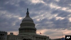 The Capitol is seen in Washington, Dec. 14, 2018, after Congress adjourned until next week. Congress is racing to avoid a partial government shutdown over President Donald Trump’s border wall.