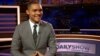 Trevor Noah appears on the set of his new show, "The Daily Show with Trevor Noah," in New York, Sept. 25, 2015.