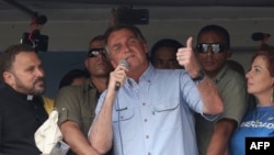 Presidente brasileiro discursa para apoiantes em São Paulo, 7 de Setembro de 2021