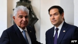 Panama Prezidenti Xose Raul Mulino (chapda) va AQSh Davlat kotibi Marko Rubio