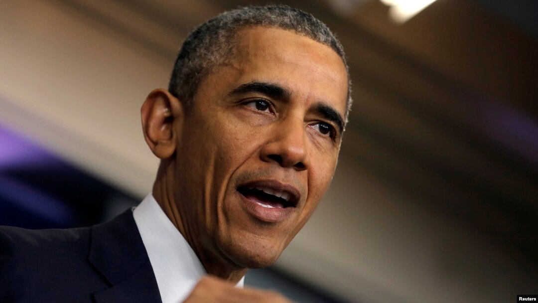 US President Barack Obama delivers a statement on the economy at the press briefing room at the White House in Washington, US, May 6, 2016. 