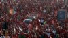 Members of the Economic Freedom Fighters party march for economic transformation in Johannesburg, South Africa, Oct. 27, 2015.