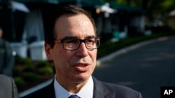 FILE - Treasury Secretary Steve Mnuchin in Washington. 