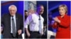 Senator Berni Sanders, bivši guverner Merilenda Martin O'Meli i bivša državna sekretarka Hilari Klinton na forumu u organizaciji CNN-a u Demojnu u Ajovi. 