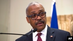 FILE - Haiti's Jack Guy Lafontant has been approved as the country's next prime minister. He's shown at the national palace in Port-au-Prince. 